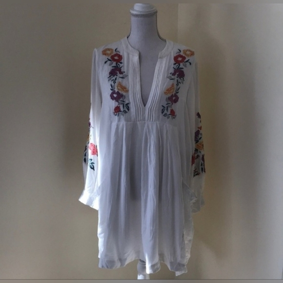 Free People Mia Embroidered Mini Dress NWT Size XS - Picture 3 of 5